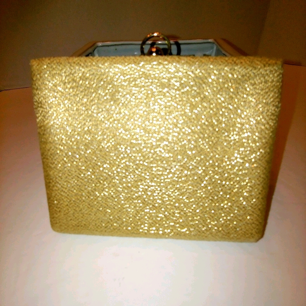 Princess Gardner vintage gold lame evening clutch…